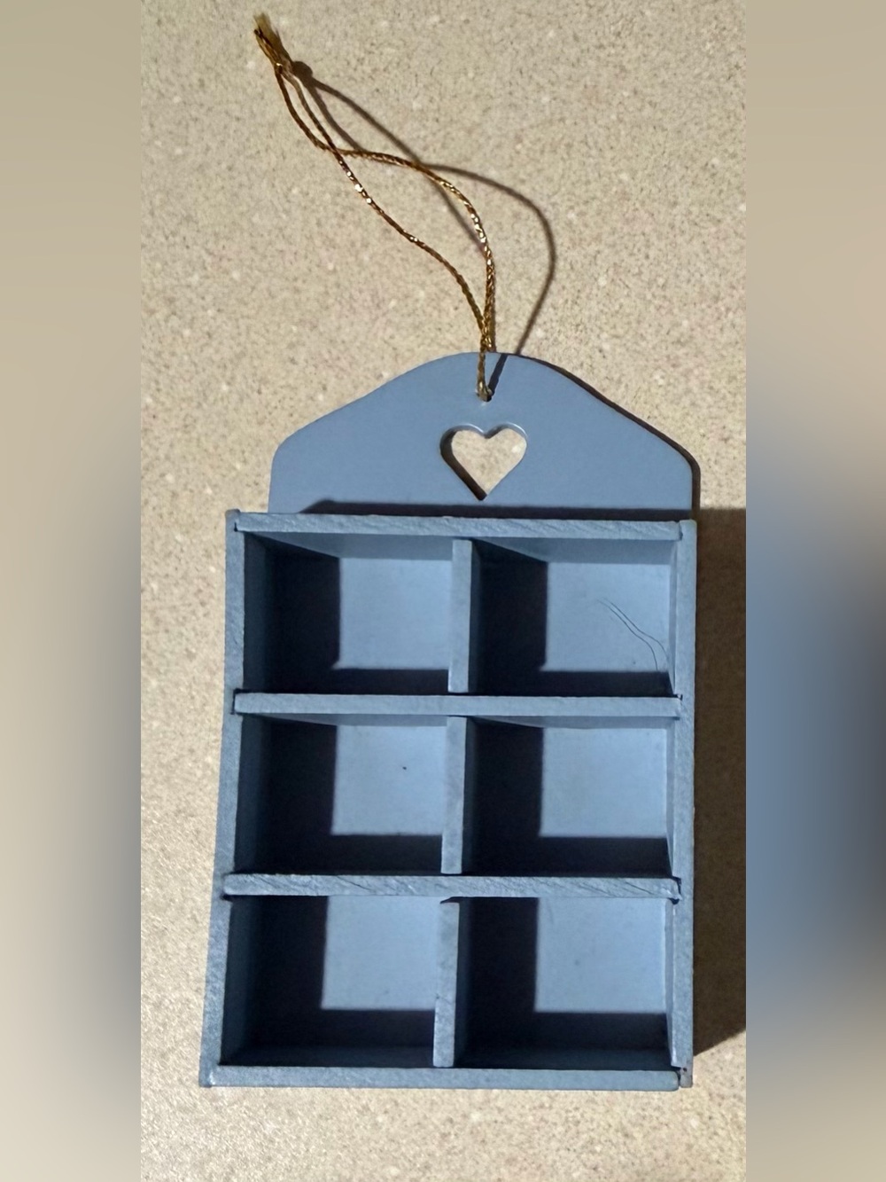 Vintage Mini Blue Cubby Storage 2x4 inches